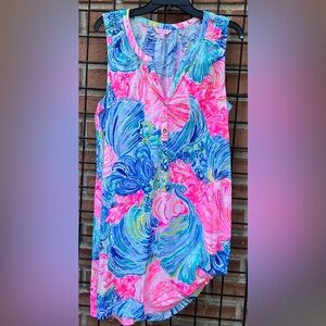 Lilly Pulitzer Essie Dress "Beach Please Multi" print.